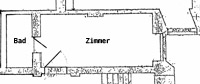 The floor plan of the guestroom